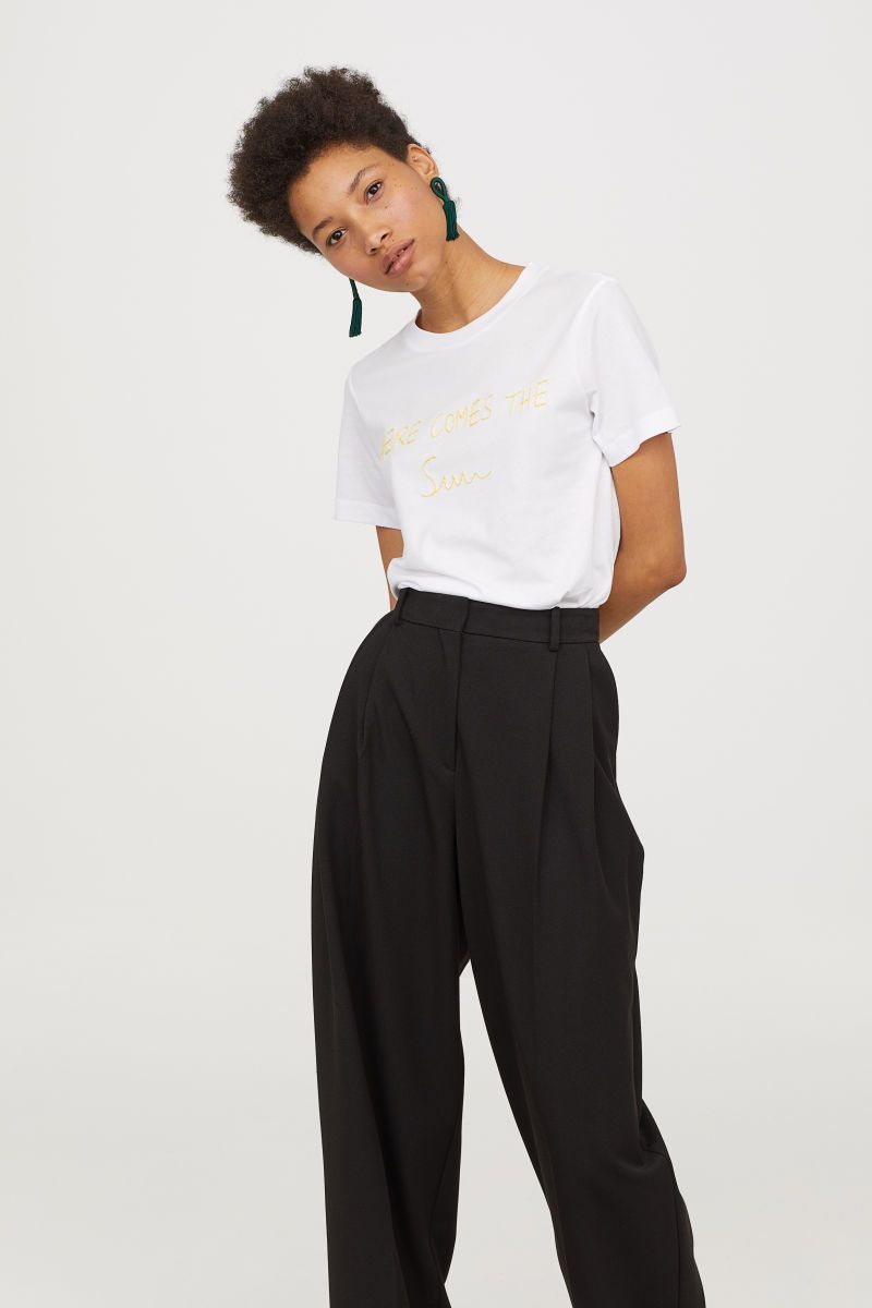 H&M T-shirt with Embroidery $29.99 | H&M (US + CA)