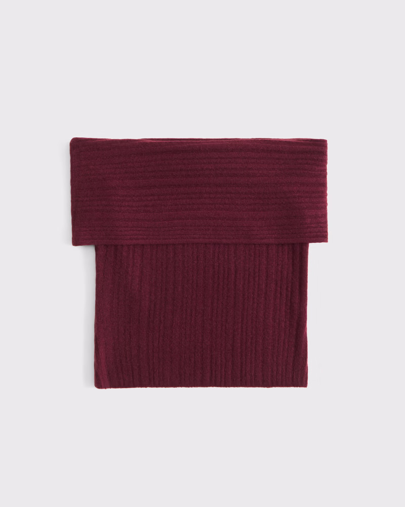 Ribbed Foldover Off-The-Shoulder Sweater Top | Abercrombie & Fitch (US)