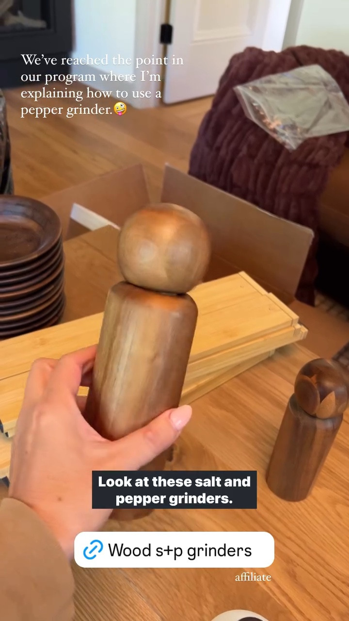 Super cute solid wood salt + pepper grinder we bought to add to the Red House kitchenn

#LTKHome #LTKVideo