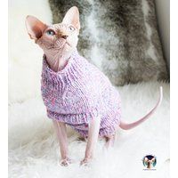 Soft Cat Sweater, Stretchy Pink Sphynx Sweater For Sphynx, Soft Clothes, Clothes | Etsy (US)