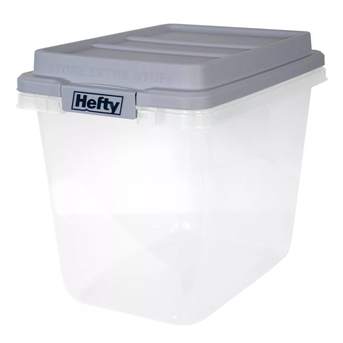 Hefty 72qt Clear Hi-Rise Storage bin with