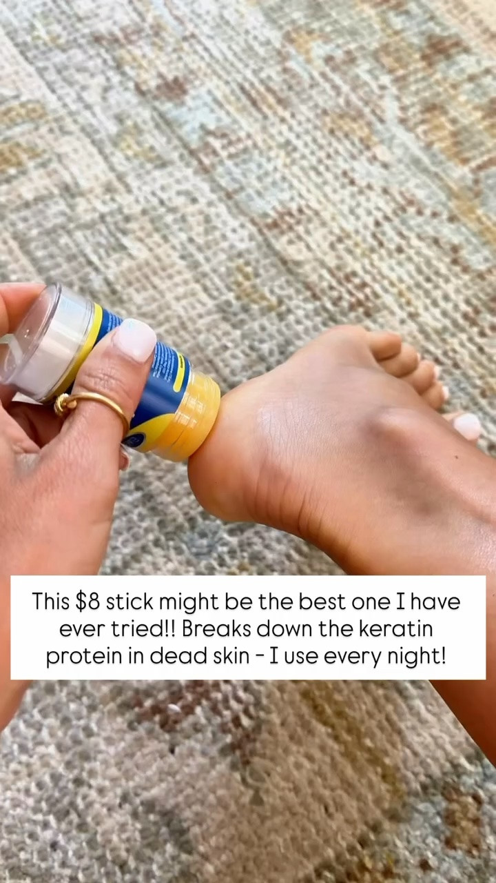 I out this stick on my heel every night and morning and they are incredibly smooth, no longer dry or cracked. If your feet are currently dry or cracked, I will also link this exfoliation spray that can help get the dead skin off. Then, go in with this stick. I rarely have to use the spray anymore and just use the stick in am/pm.

#LTKselfcare #LTKmorningroutine #LTKBeauty