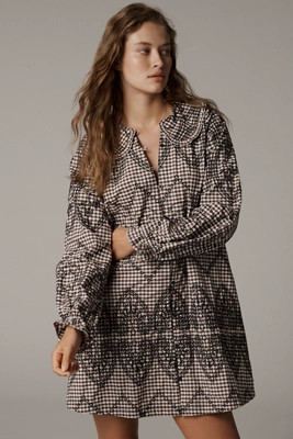The Keira Long-Sleeve Shirt Dress by Pilcro | Anthropologie (US)