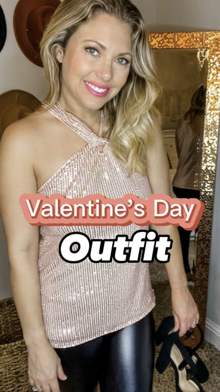 Valentines / Galentines Outfit 
Love a sparkly top! This is one is lined for added comfort #ltkvideo

#LTKstyletip #LTKU #LTKSeasonal