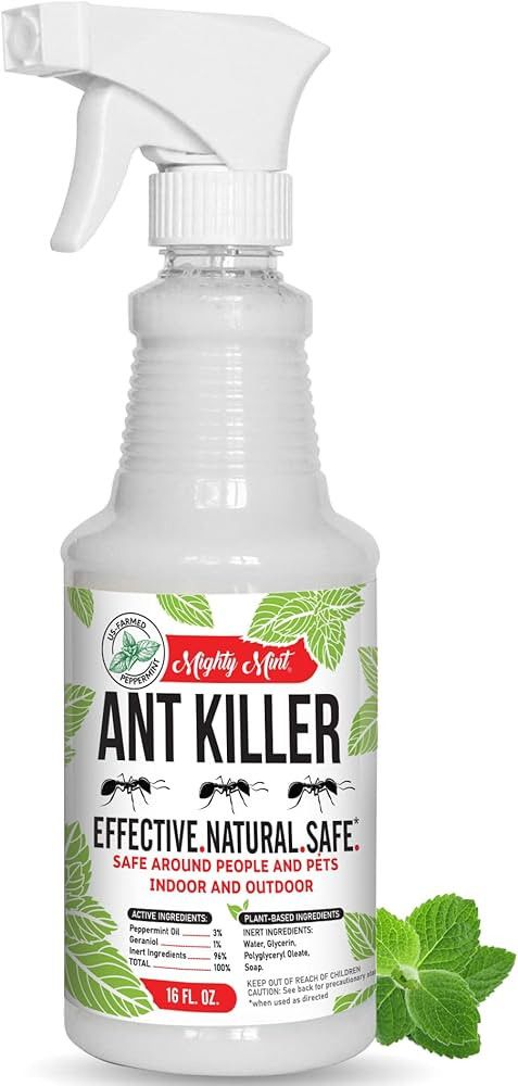 Mighty Mint - 16oz Natural Peppermint Oil Ant Killer and Repellent Spray - Safe for Indoor/Outdoo... | Amazon (US)