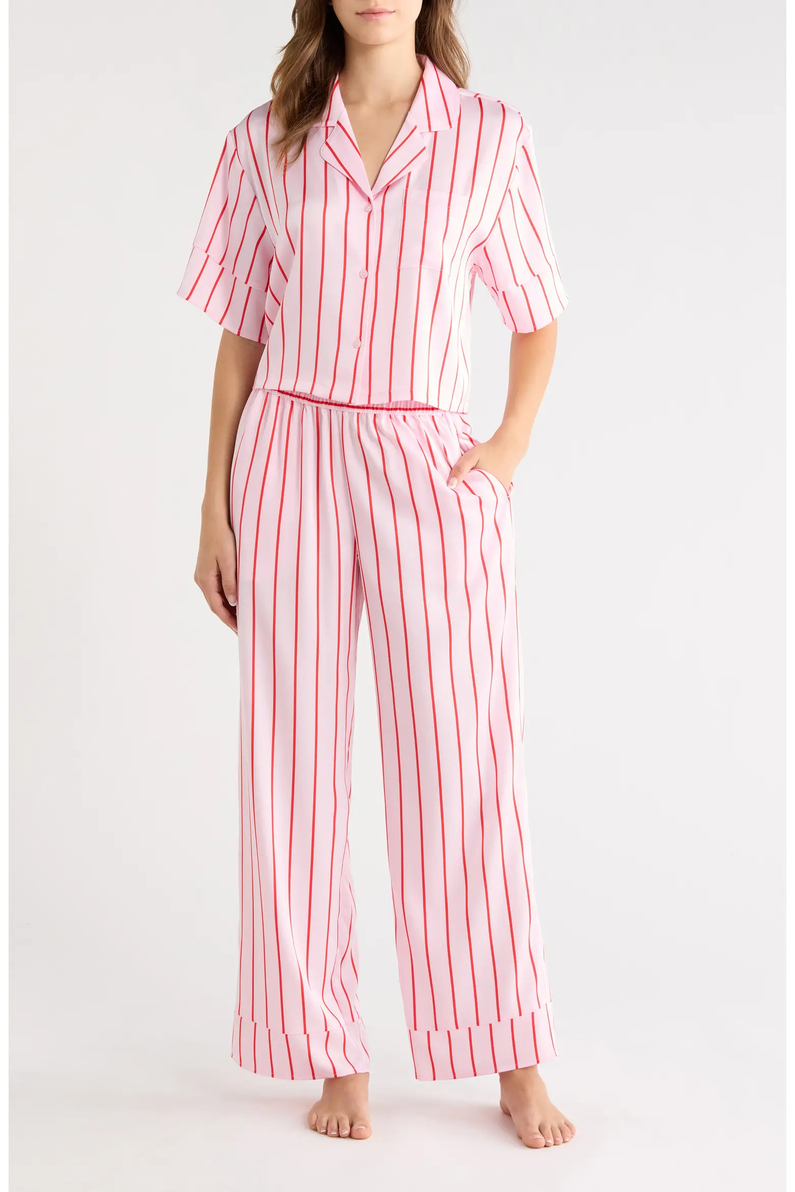 Boxy Everyday Satin Pajamas (Women) | Nordstrom | Nordstrom