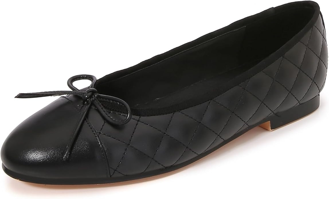 Women's Cap Toe Ballet Flats Two Tone Bow Flats Round Toe Shoes for Women Slip on Casual, Work, D... | Amazon (US)