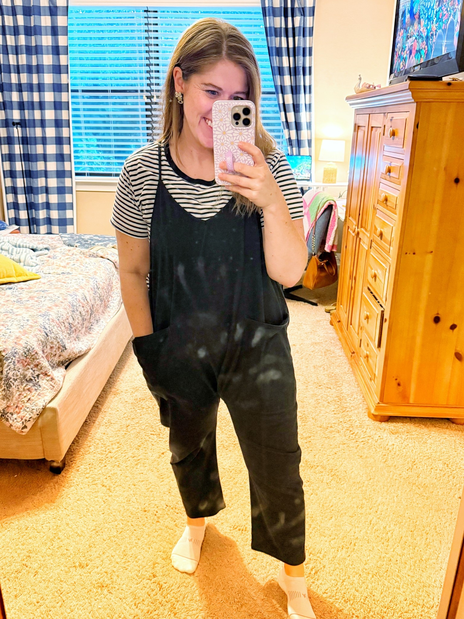 really need to clean that mirror 🙈 ootd - the perfect comfy work from home outfit for a working mom in marketing! 

#LTKmomlife #LTKdayinmylife #LTKootd