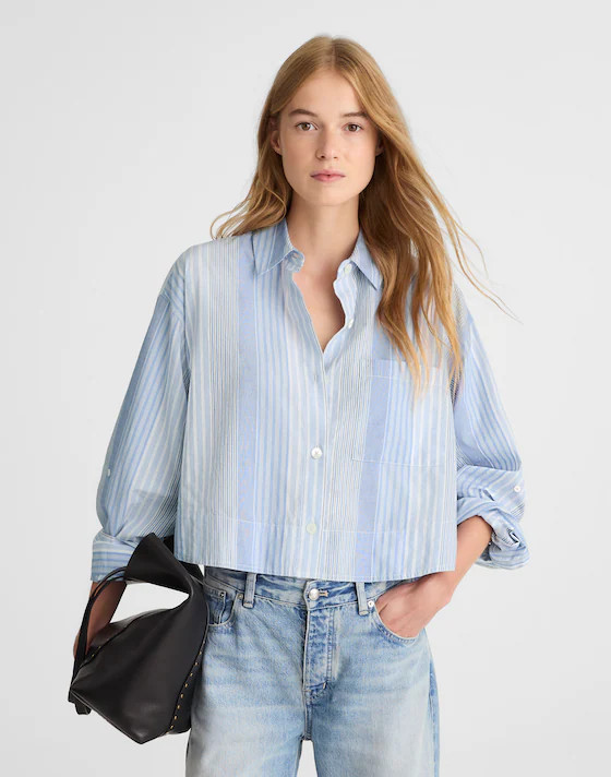 Curve-Hem Shirt in Poplin | Madewell