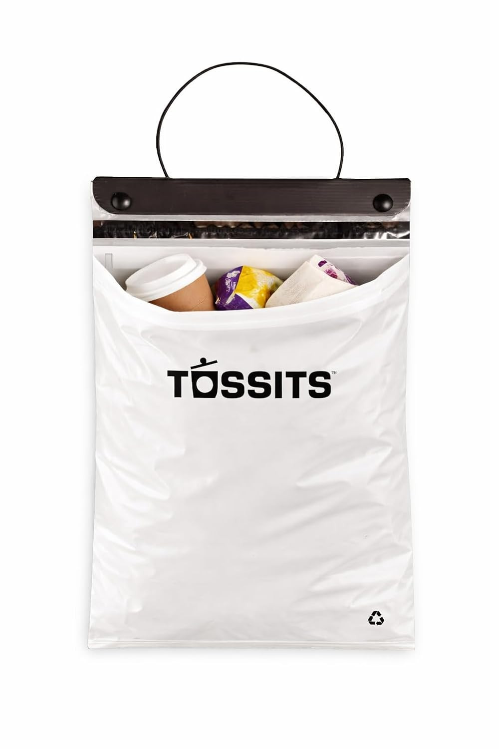Tossits Hanging Car Trash & Garbage Bags, Disposable, White 7 Count | Amazon (US)