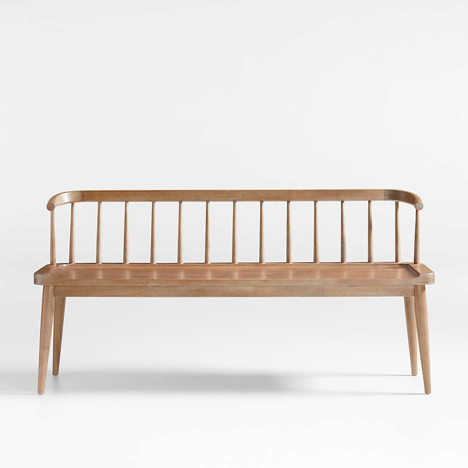 Pali Black Wood Dining Bench + Reviews | Crate & Barrel | Crate & Barrel