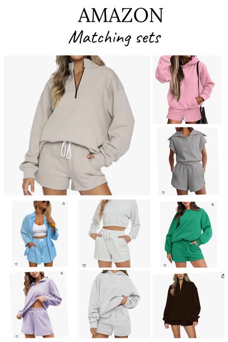 Matching set, sweatsuits, shorts sweatsuit, amazon outfit, amazon style 

#LTKSpringSale #LTKfindsunder50 #LTKstyletip