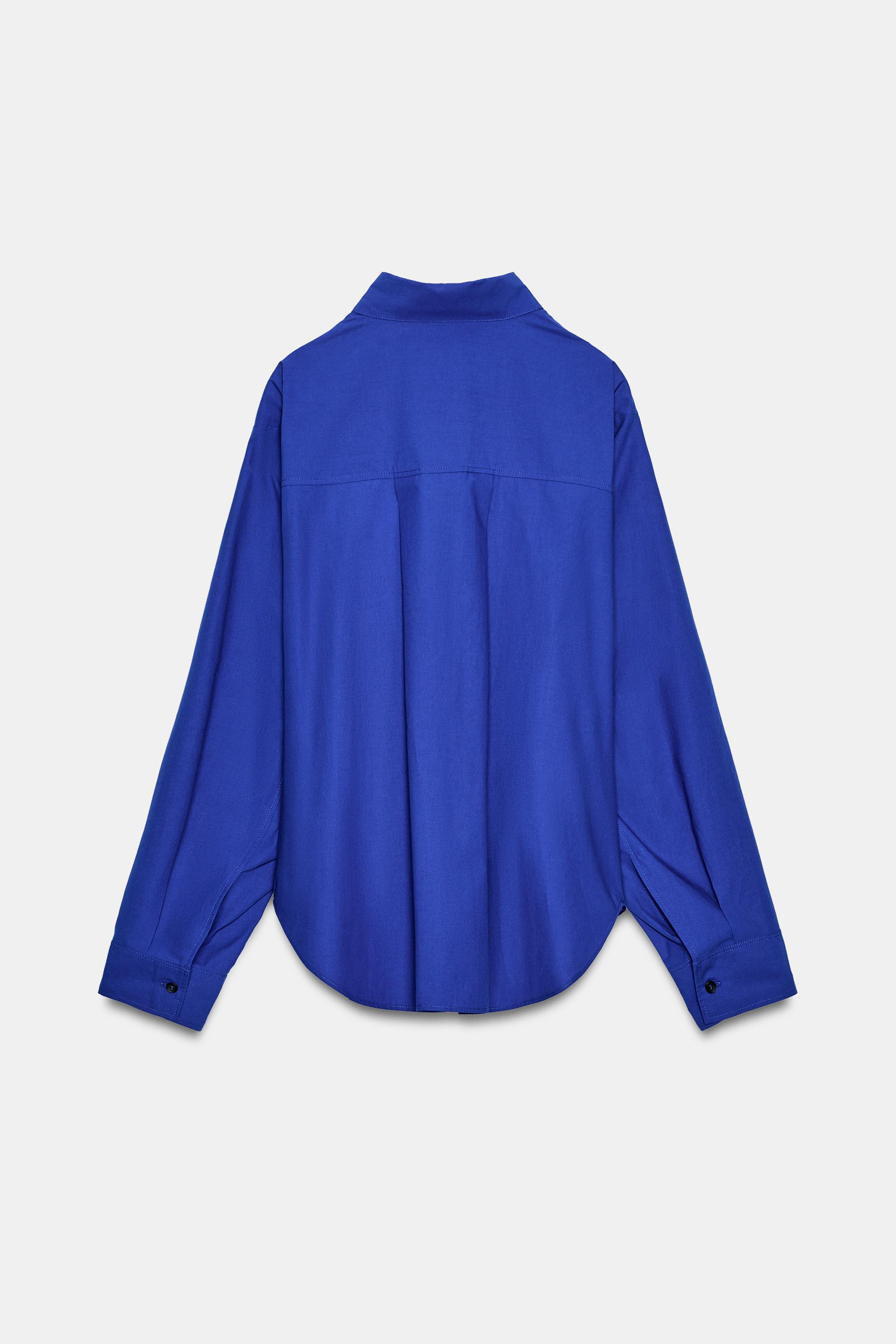 POPLIN SHIRT WITH SIDE DARTS | Zara UK
