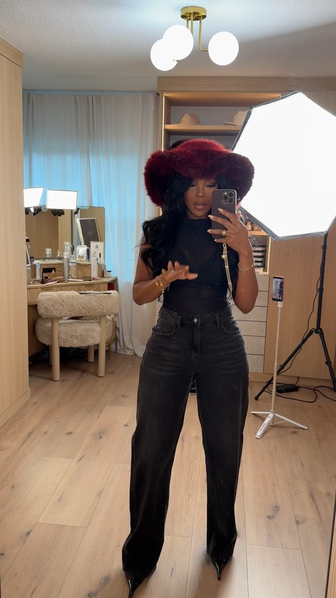 ✨ Chic Winter Statement — sleek, confident, and effortlessly elevated. This look balances cozy textures with sharp tailoring for a polished cold-weather outfit that still feels fashion-forward. Styled to turn heads while staying timeless and wearable.

Perfect for holiday dinners, winter outings, city nights, or elevated casual moments.

📏 Sizing:
Top: Small  
Jeans: 27 Long  
Heels: True to size  
Height: 5’4” | Bust: 34D | Waist: 27” | Hips: 40”

Classic winter outfit, chic cold weather look, elevated casual style, neutral winter fashion, capsule wardrobe pieces, versatile winter outfit inspiration.

Follow me on Instagram and YouTube @kirasfashionfinds

#LTKgrwm #LTKootd