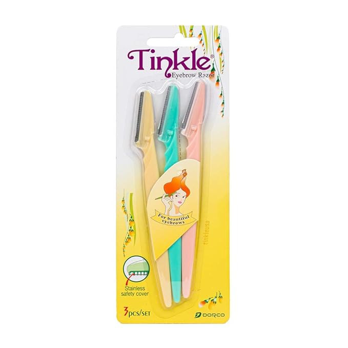 Tinkle Dermaplaning Tool 3ct, Dermaplane Razor for Women, Safe and Easy Peach Fuzz Remover, Eyebr... | Amazon (US)
