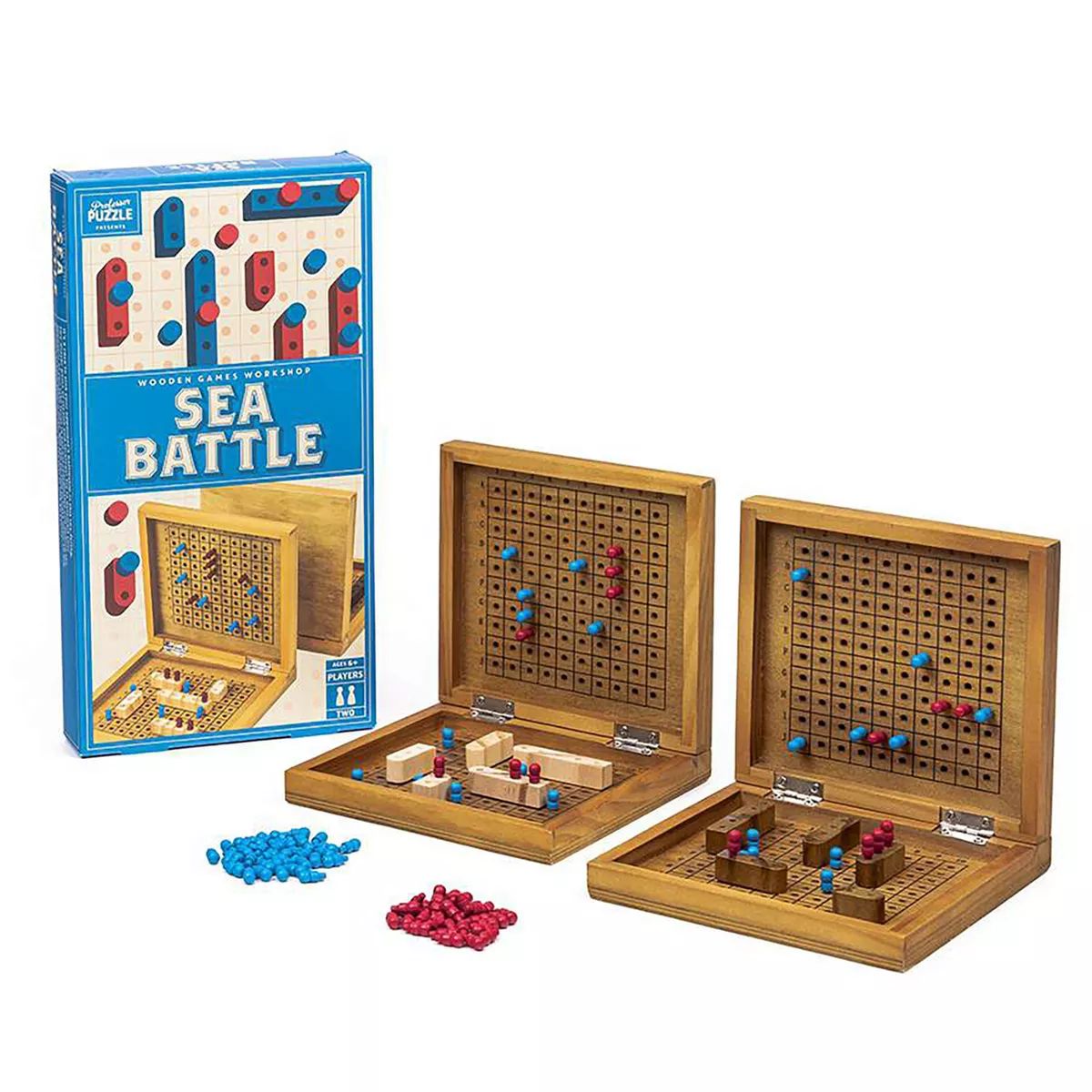 Professor Puzzle USA, Inc. Sea Battle | Classic Wooden Family Board Game | Target