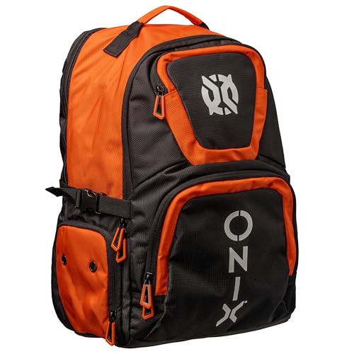 ONIX Pickleball Pro Team Durable Polyester Padded Paddle Compartment Easy to Carry Backpack — Orange/Black | Amazon (US)
