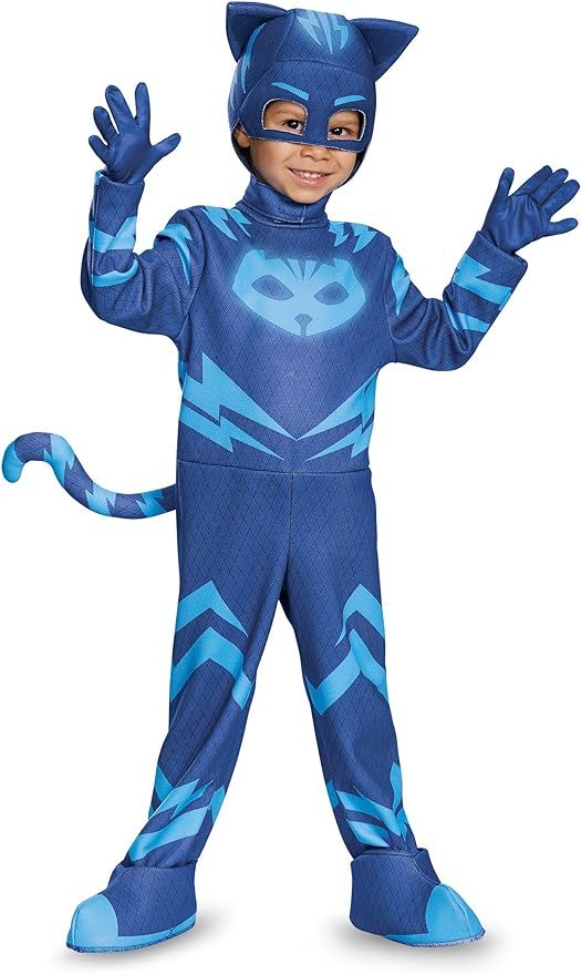 Disguise Catboy Deluxe Toddler PJ Masks Costume, Large/4-6 Blue | Amazon (US)