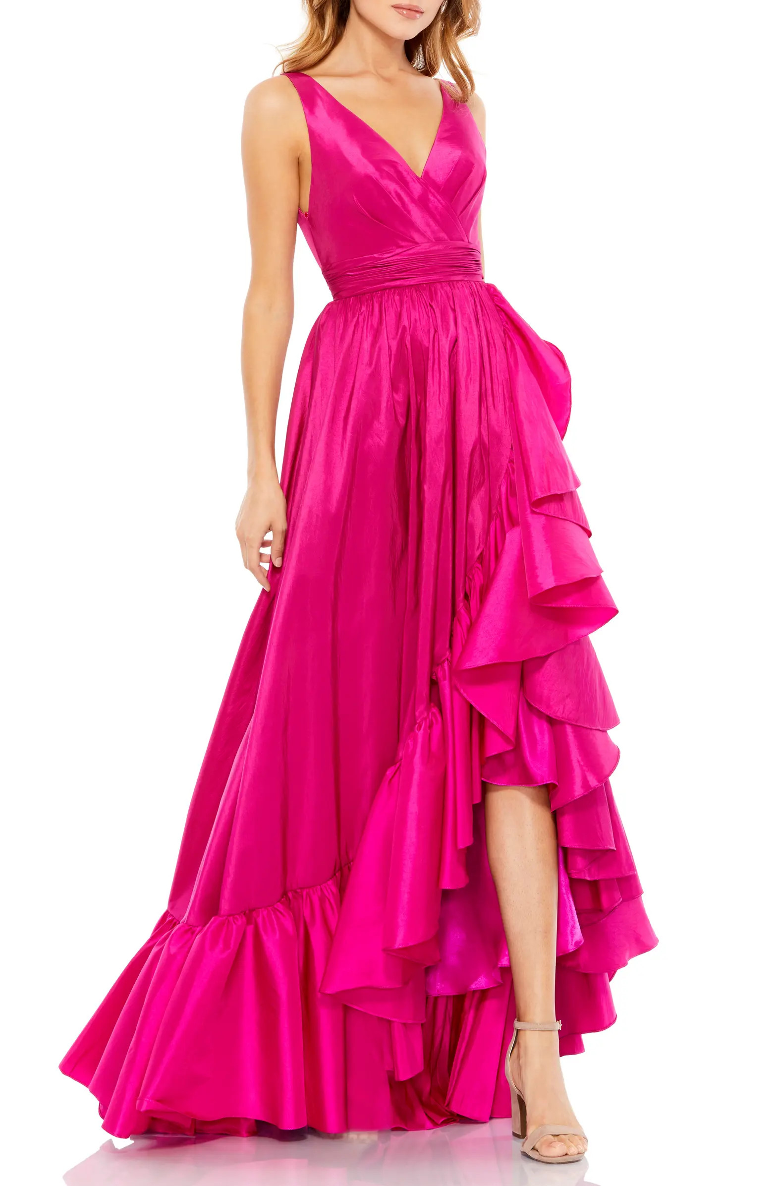 Mac Duggal Faux Wrap Tier Gown | Nordstrom | Nordstrom