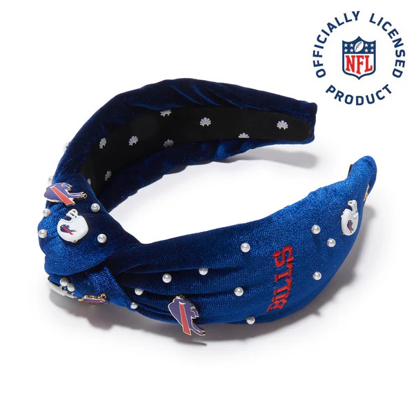 BUFFALO BILLS LELE SADOUGHI X NFL BLUE EMBELLISHED KNOTTED HEADBAND | LELE SADOUGHI
