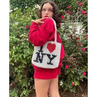 I Love New York, York Bead Shoulder Bag, Women Bag, Handmade Bag Vintage, Gift For Her, Women Handbags | Etsy (US)