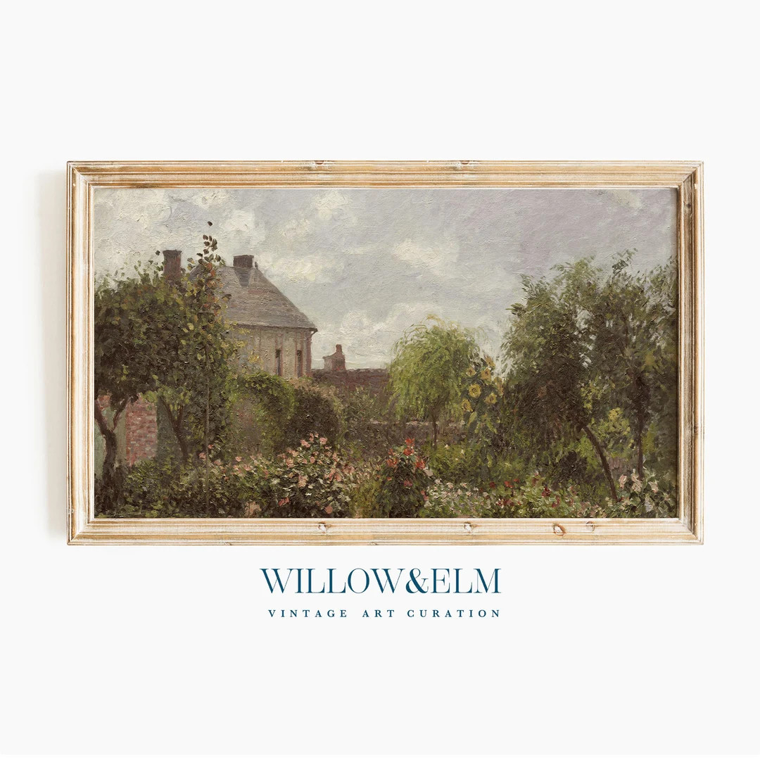 Samsung Frame TV Art Cottage Garden Vintage Antique Summer Flowers in Muted Tones Digital Downloa... | Etsy (US)