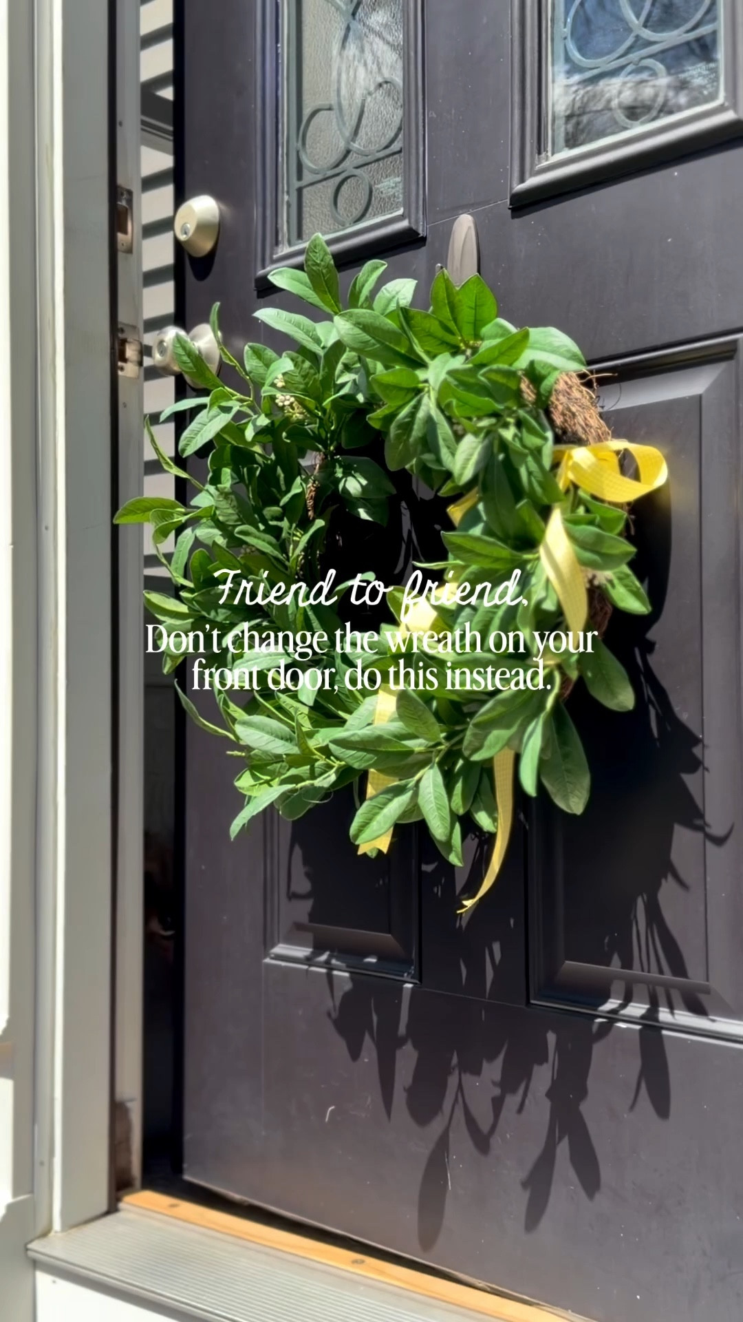 Skip the seasonal wreaths. Instead, buy a green wreath and update it seasonally with ribbon and/or seasonal embellishments (like flags for summer).

#LTKHome #LTKSeasonal