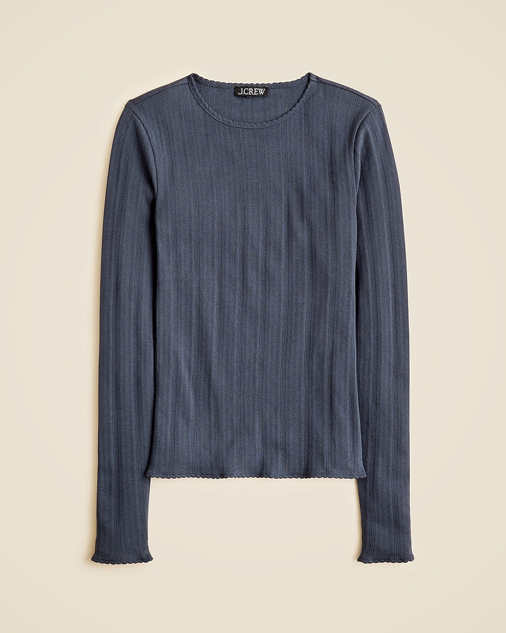 New pointelle long-sleeve T-shirt | J. Crew US