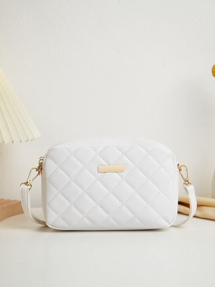 Mini Stitch Detail Metal Decor Square Bag | SHEIN