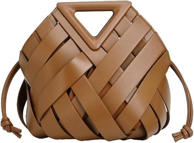 Vegan Leather Clutch Purses for Women Woven Small Crossbody Shoulder Bag Cute Top Handle Handbags... | Amazon (US)