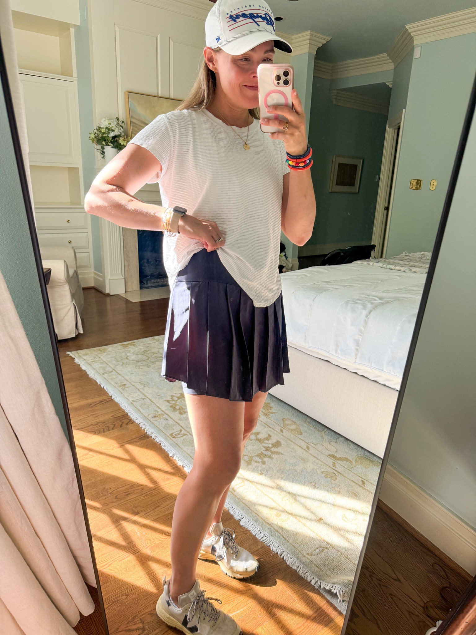 Summer baseball mom outfits are up! I took a L in the top and a M in the skirt 