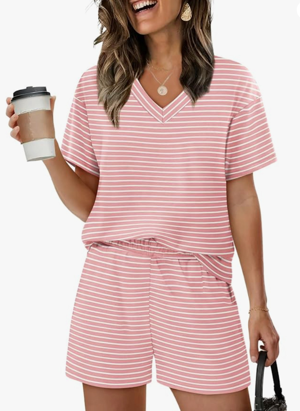 Weekend Uniform ✨
If you need me, I’ll be living in these stripes. This set is incredibly soft and the fit is so flattering. Whether you’re grabbing coffee or chasing the little ones around, it’s a total win.

Fit: Runs true to size.

Material: Lightweight and breathable for spring.
 

 #LTKMothersDay #LTKgrwm #LTKootd