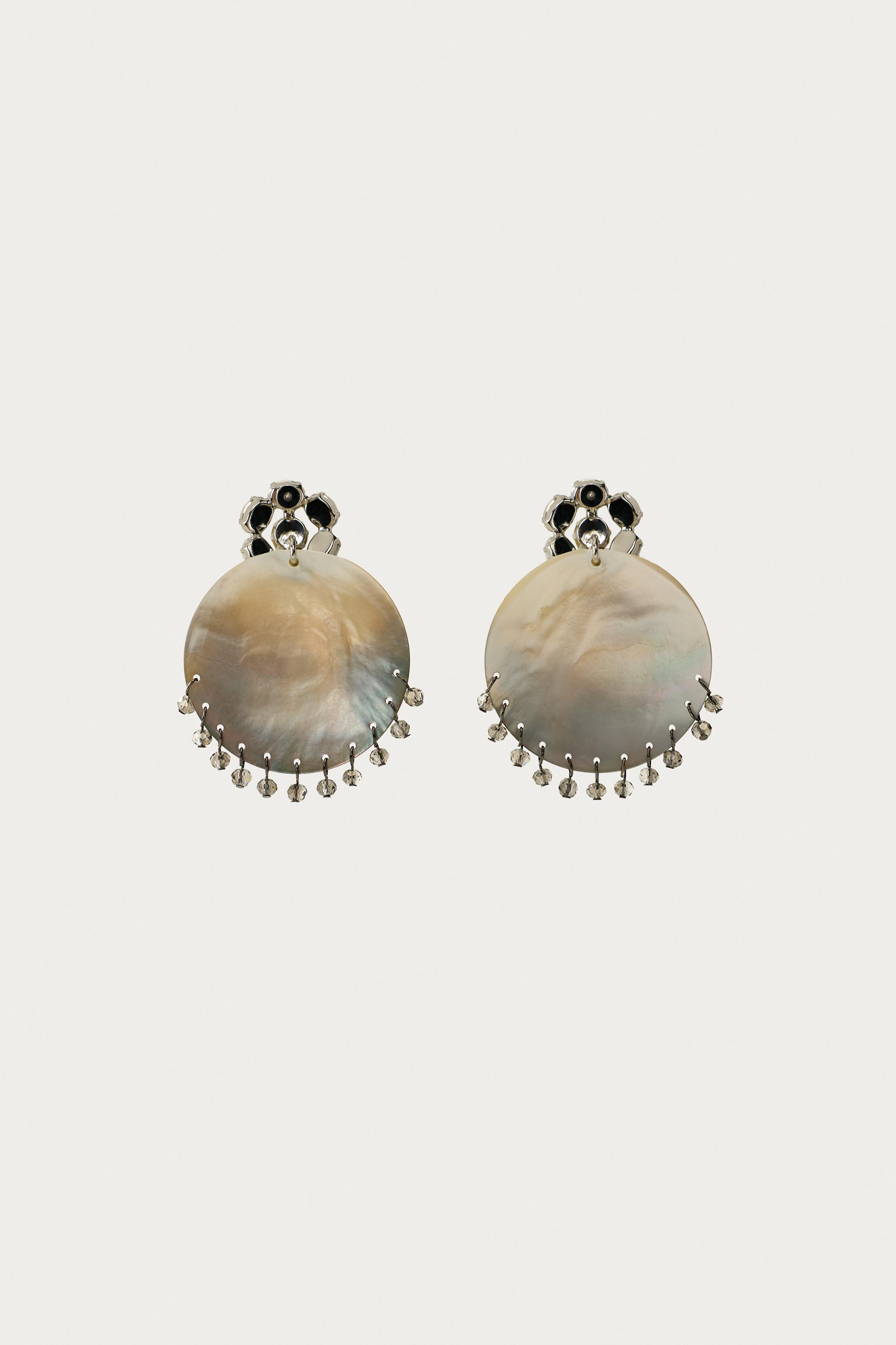 MARISA BERENSON X ZARA JEWEL SHELL EARRINGS | Zara US
