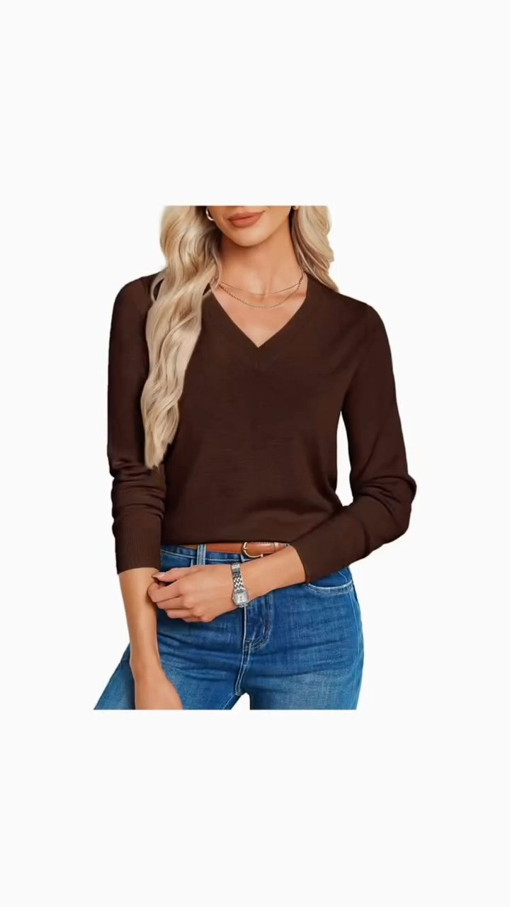 Love v neck sweaters so much right now! 

 #LTKNYFW #LTKootd #LTKU