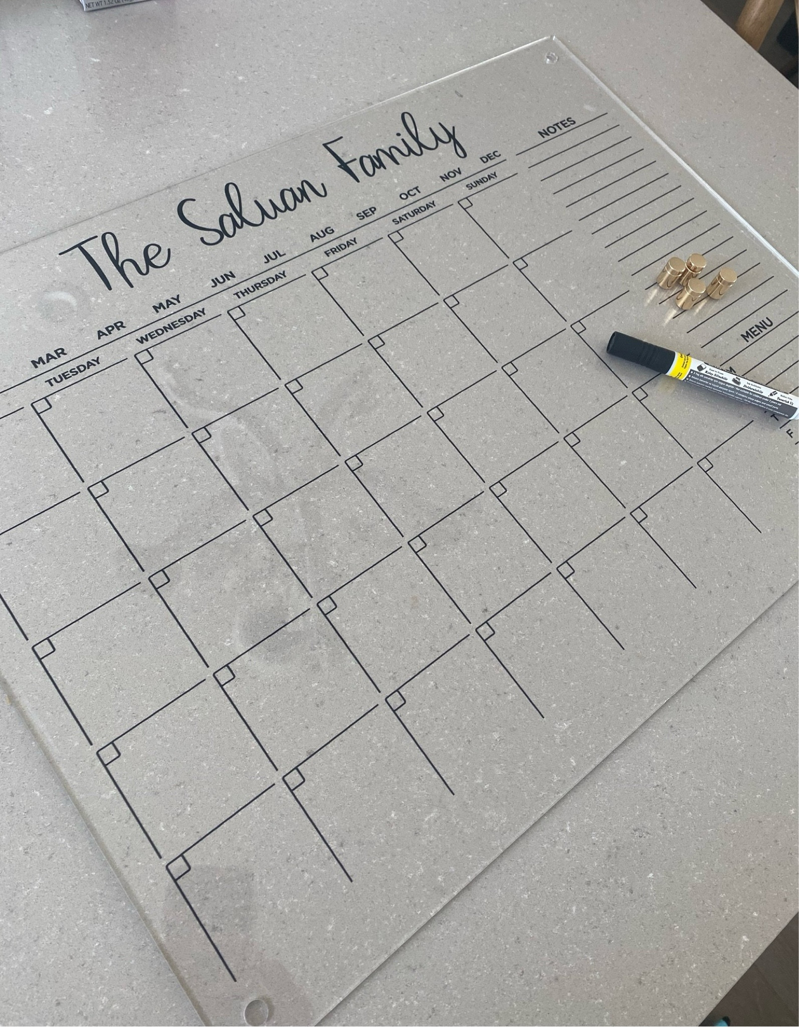 How I’m keeping our schedules more organized these days 🗓️ 

Personalized calendar, acrylic calendar, home decor, wall calendar, home office, organizer, home organization, dry erase markers, Etsy find, family must haves, scheduler 

#LTKhome #LTKfamily #LTKunder100

#LTKFindsUnder100 #LTKHome #LTKFamily