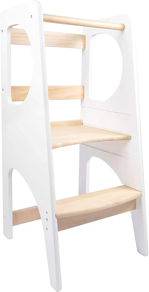 EKOUPLUS Wooden Step Stool for Kids, Premium Adjustable Height Toddler Stool Kids Step Stool with... | Amazon (US)