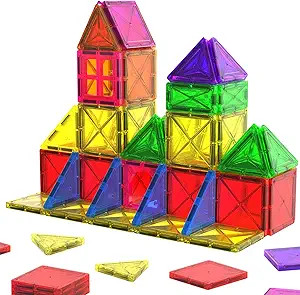 Mini Magnetic Tiles, Magnetic Toys Building Blocks for Kids Ages 3+, STEM Toddler Toy for Travel,... | Amazon (US)