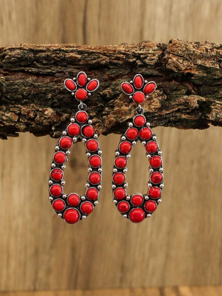 1pair Of Water Droplet Cat Claw Women's Earrings, Western Cowboy Girl Earrings, Women's Fashionab... | SHEIN