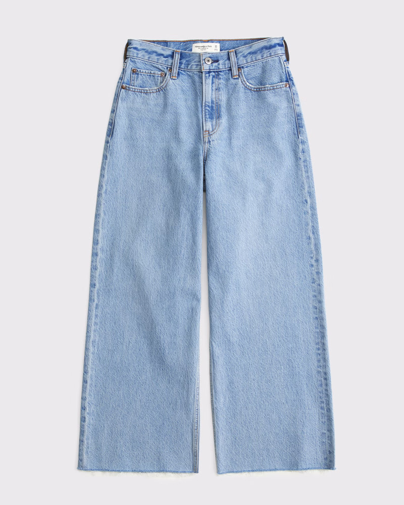 High Rise Cropped Wide Leg Jean | Abercrombie & Fitch (US)