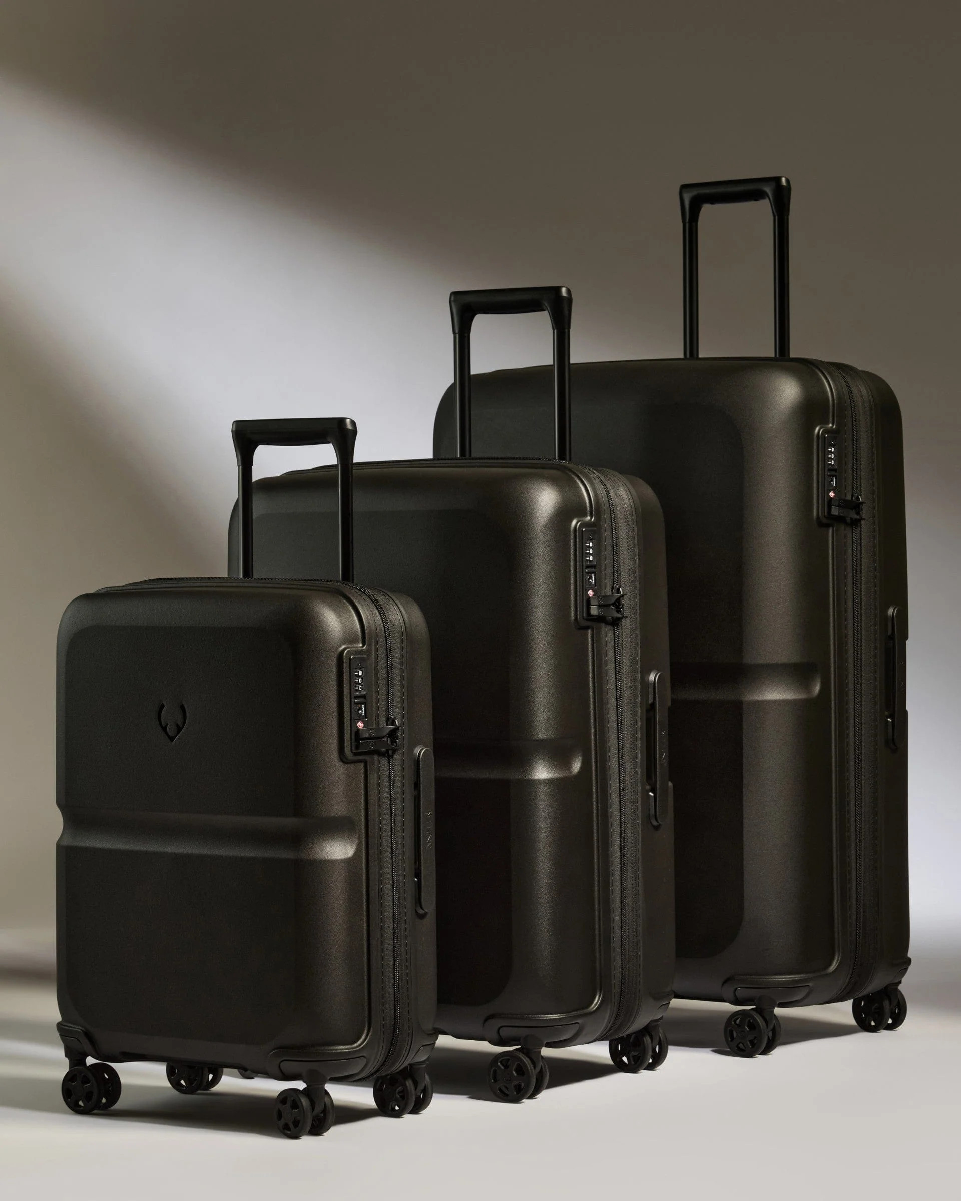 Suitcase Set in Black - Single Stripe | Cabin Luggage & Large Suitcases | Antler UK