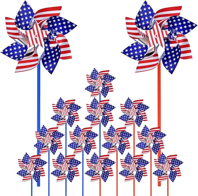 4th of July Decorations for Home Outdoor Patriotic Pinwheels, Memorial Day Decorations Fourth of ... | Amazon (US)
