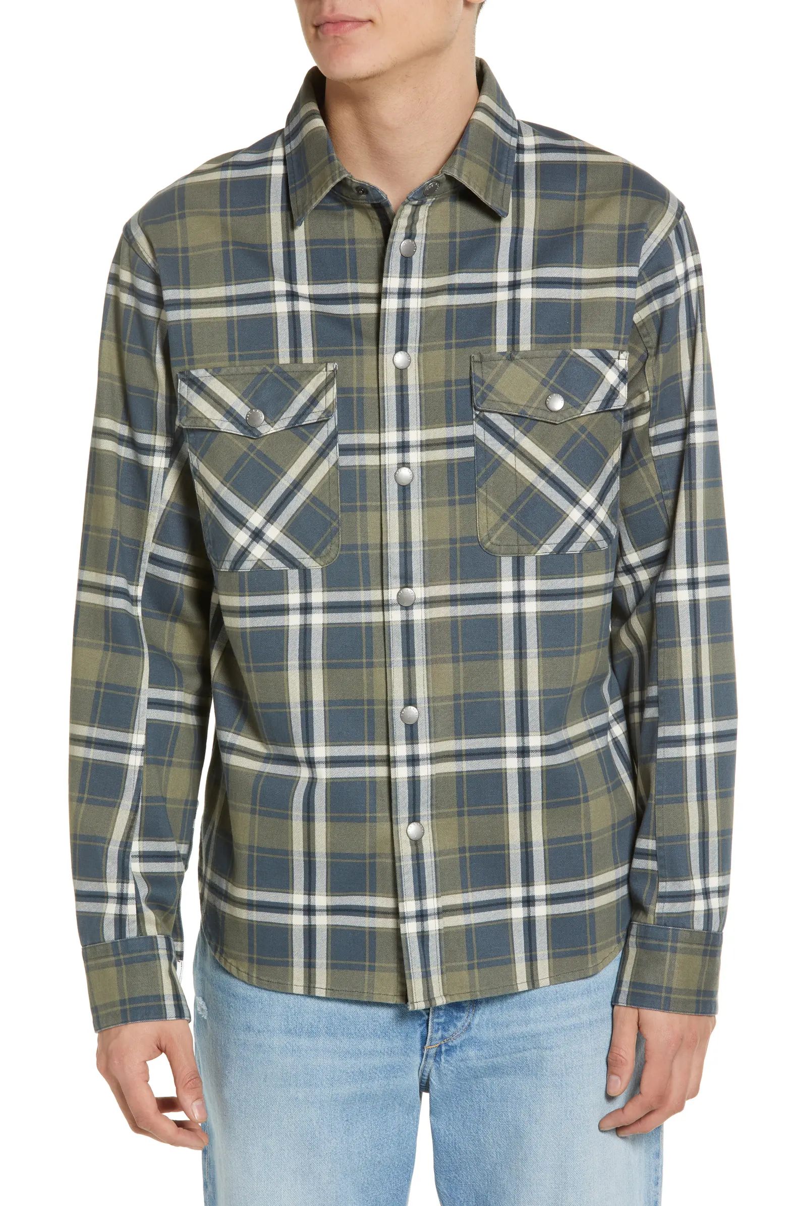 Engineered Plaid Snap-Up Shirt Jacket | Nordstrom