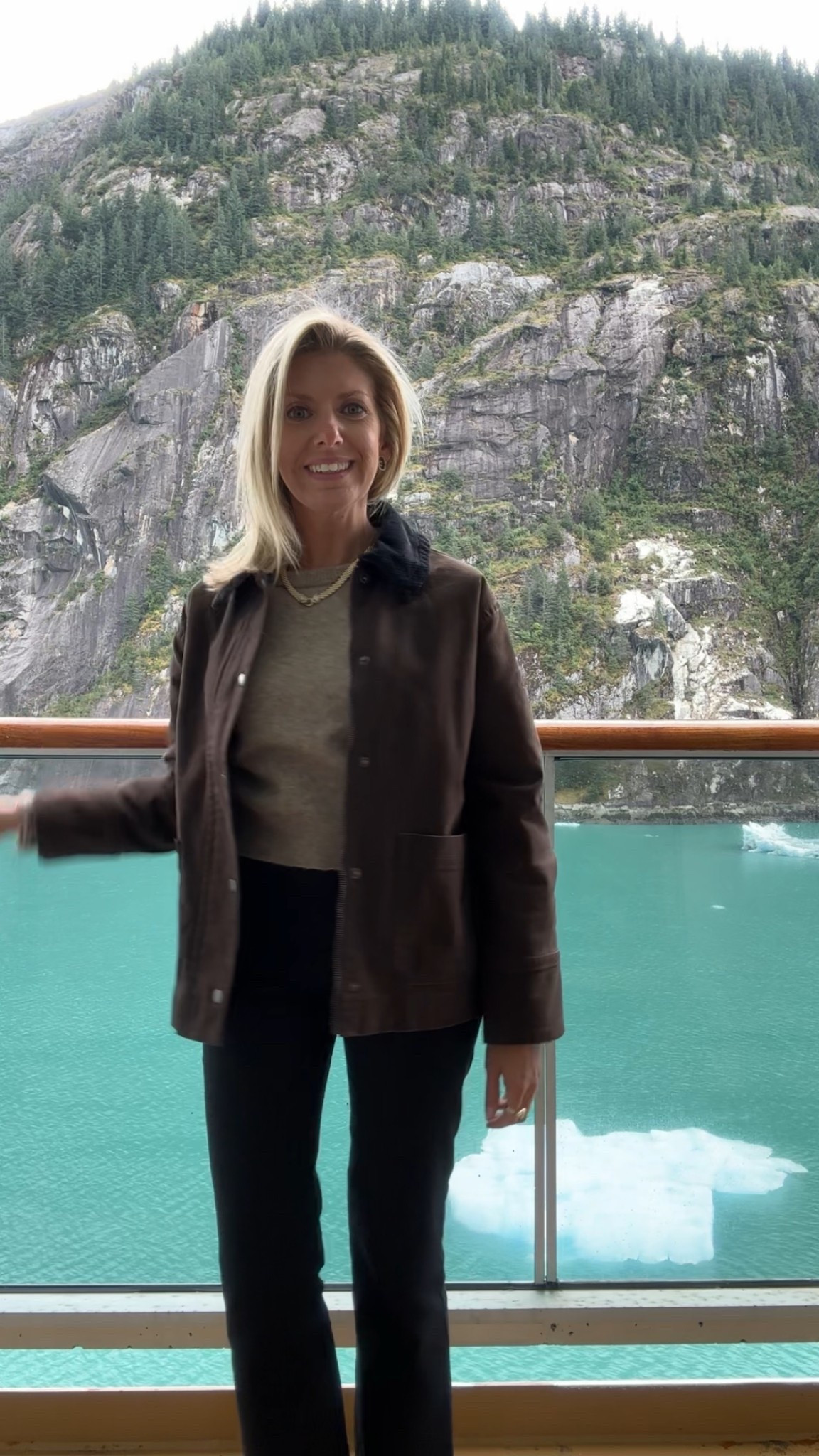 Fall barn jacket outfit on my cruise to Alaska 

Brown suede black
Corduroy 
Black pants
Kitten heels slingbacks 
Fine jewelry 
Diamond necklace ring
Work outfit
Sweater 

#LTKStyleTip #LTKOver40 #LTKFindsUnder100