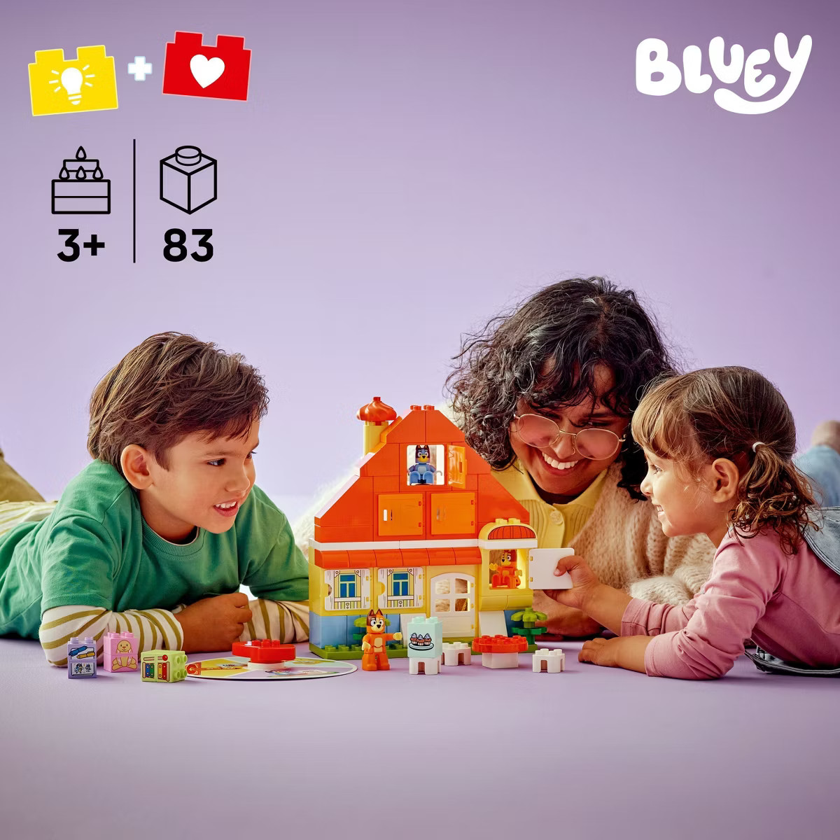 LEGO DUPLO Bluey: Bluey’s Family House with Memory Game 10459 | Target