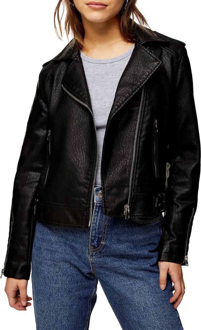 Brandy Faux Leather Moto Jacket | Nordstrom