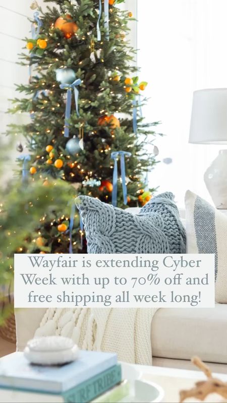 Let the Cyber Week sales continue! #wayfairpartner @Wayfair is extending Cyber Weekend deals to Cyber Week. Shop home deals for up to 70% off and free shipping. This includes favorite items like rugs, furniture, seating, bedding, Christmas decor and so much more! Plus they have all the pieces to make your coastal Christmas dreams come true! They have the cutest stockings, Christmas tree options, cozy throw blankets, citrus and coastal ornaments, and more! #ltkhome #ltkholiday #ltkcyberweek #ltksalealert

#LTKsalealert #LTKhome #LTKHoliday