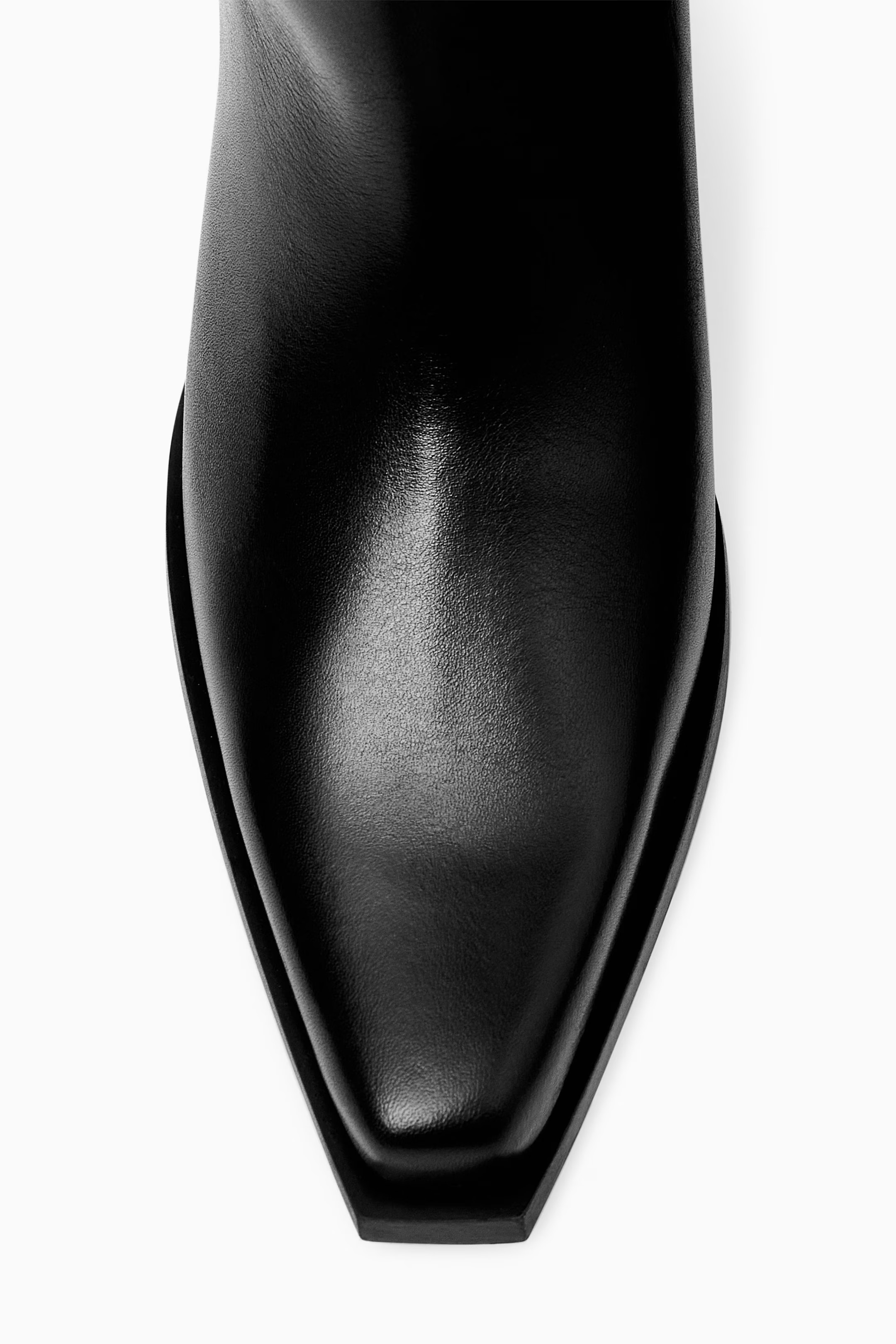 KNEE-HIGH LEATHER COWBOY BOOTS - BLACK | COS (EU)