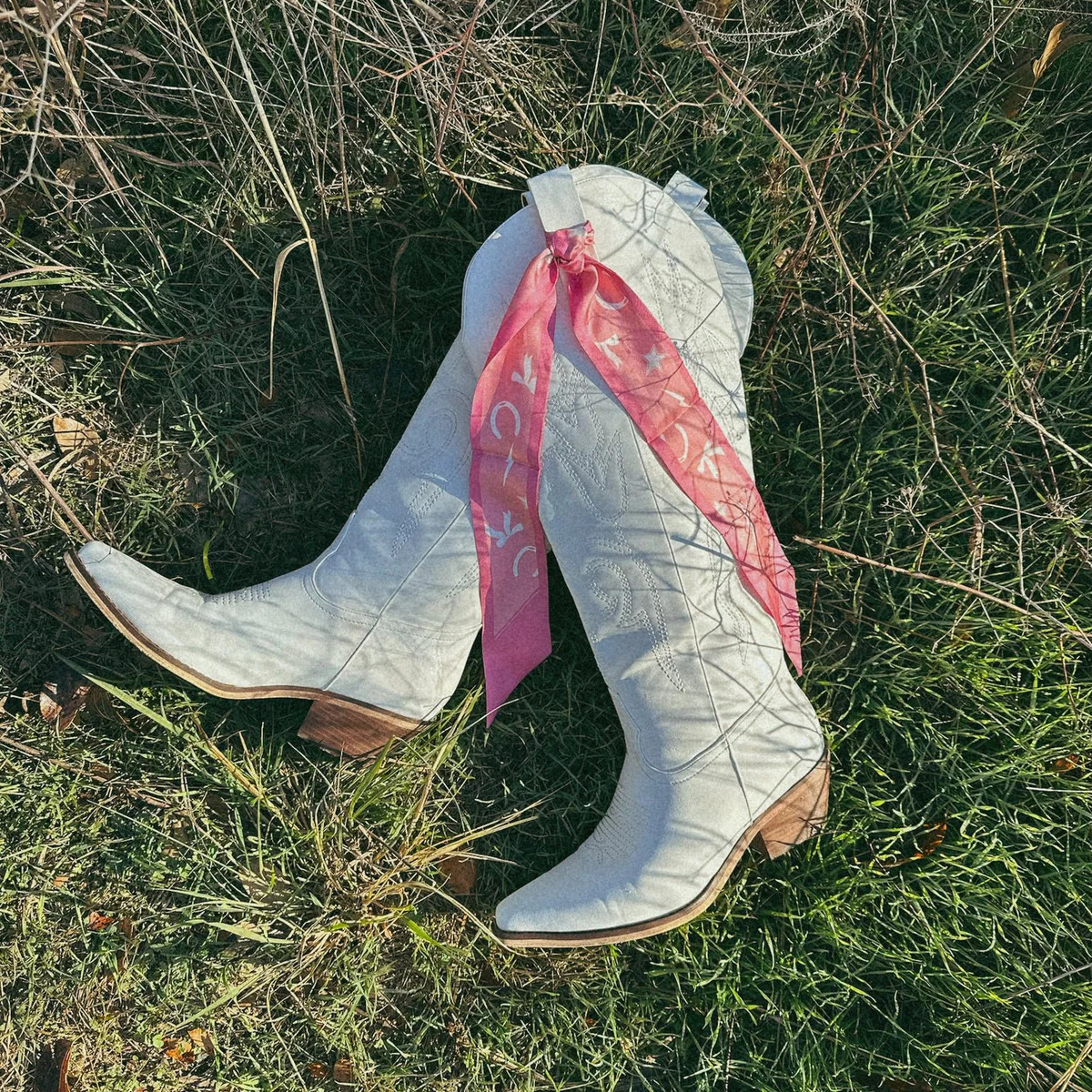 Magnolia Paperie x Marfa Boots Pink Cowgirl Twilly | Marfa Boots