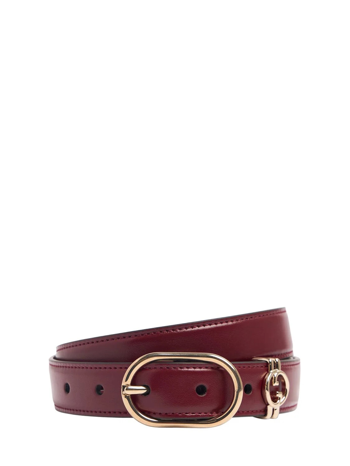 25mm Round Buckle Leather Belt | Luisaviaroma