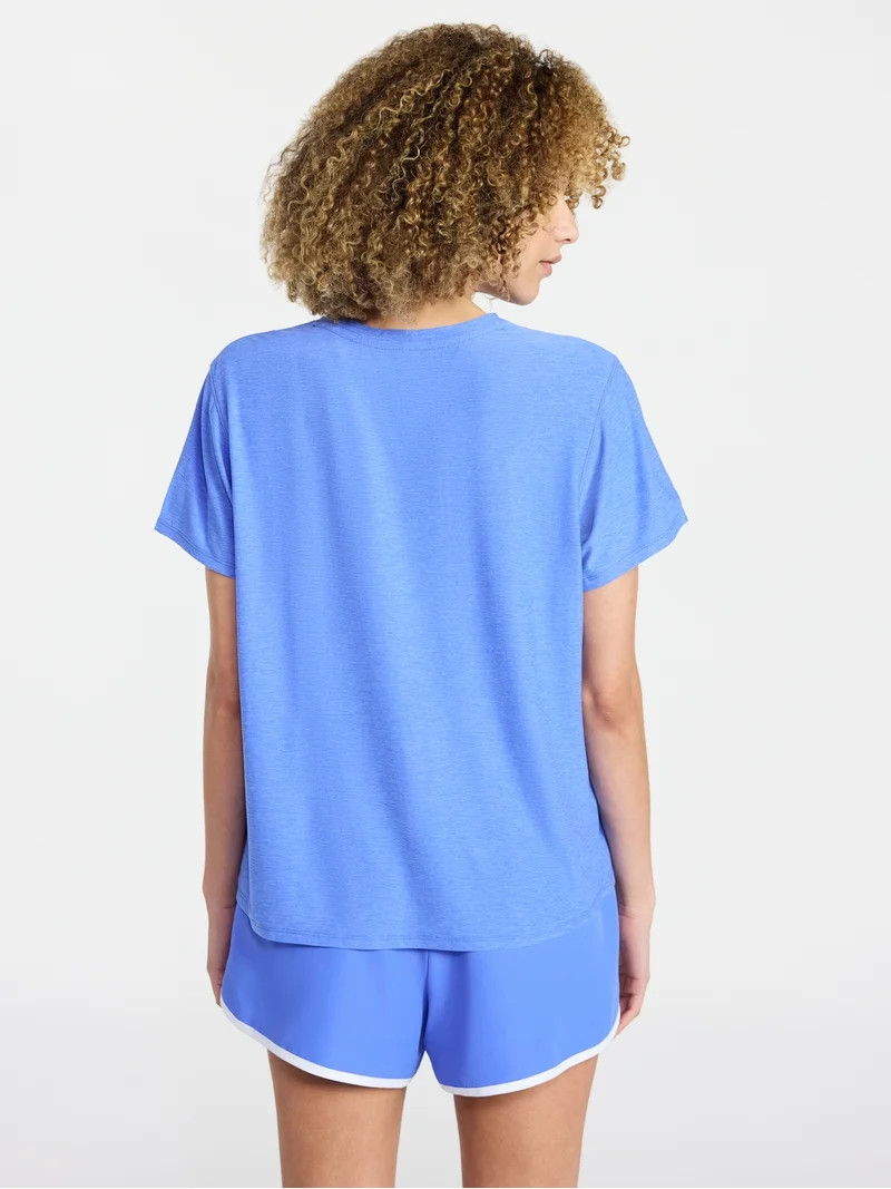 Athletic Works Women's and Women's Plus Relaxed ButterCore Tee with Short Sleeves, Sizes XS-4X | Walmart (US)